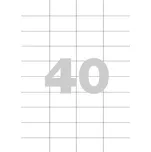 Univerzální samolepicí etikety Spoko 52,5 x 29,7, 40 etiket na A4, 4000 etiket v balení, ostré rohy