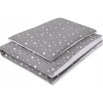 Povlečení Oboustranné povlečení 2-dílné - mini hvězdičky bílé na šedé