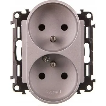 Elektrická zásuvka Legrand stříbrná nástěnná Elektrická Zásuvka