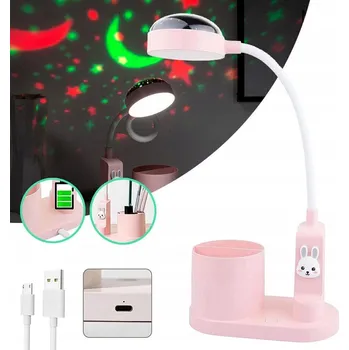 Lampička Stolní lampička pro děti na čtení s projekcí hvězd, ochrana očí