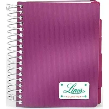 Sešit Kroužkový sešit Lines A6, 150l, růžový