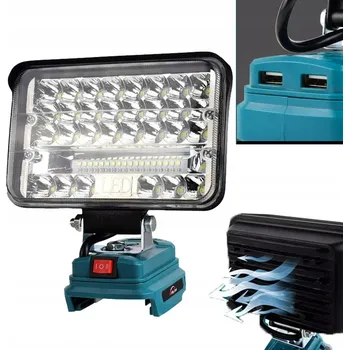 Stojací lampa LAMPA 18V Světlomet 48LED + 2 USB 60W