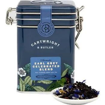Čaj Cartwright & Butler Earl Grey Černý čaj Earl Grey v plechové dóze, 90 g
