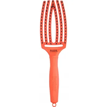 kartáč na vlasy Olivia Garden Fingerbrush oranžový kartáč na rozčesávání vlasů a masáž pokožky hlavy
