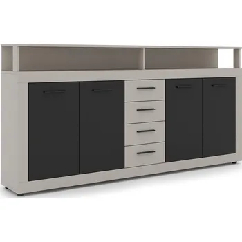 Komoda Komoda Luna 190 cm kašmírová/černá