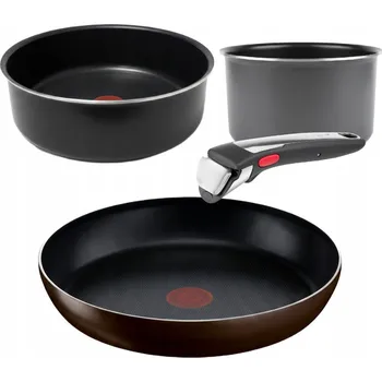 SADA HRNCŮ TEFAL INGENIO PÁNEV + 2 HRNCE 28/24/16 CM RUKOJEŤ PLYN 4 KS
