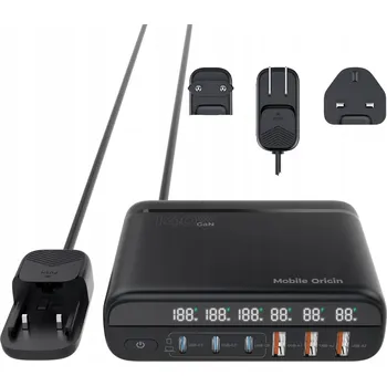 Nabíječka Mobile Origin GaN 140W Travel Hub PW12 EU/UK/US 3x USB-C 3x USB-A