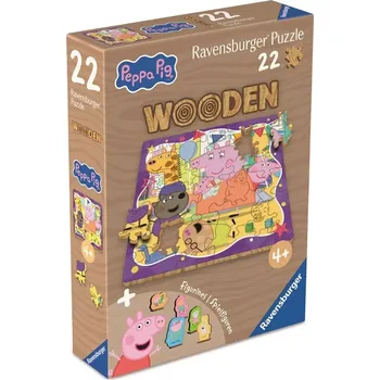 Hračka Dřevěné puzzle PEPPA PIG 22 dílků – Ravensburger