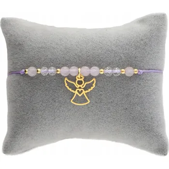 Náramek Náramek s andílkem a přírodními kameny ANDĚLÍČEK stříbro 925