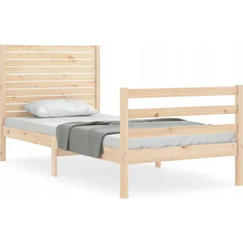 Postel Dřevěná borovicová postel 90x200 cm, přírodní barva