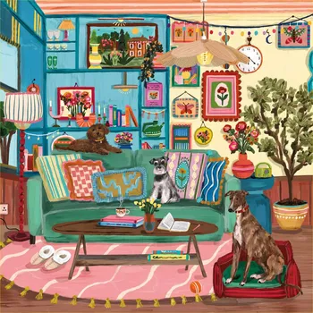 Puzzle Ravensburger čtvercové puzzle Art & Soul: Ráj klidu 750 dílků