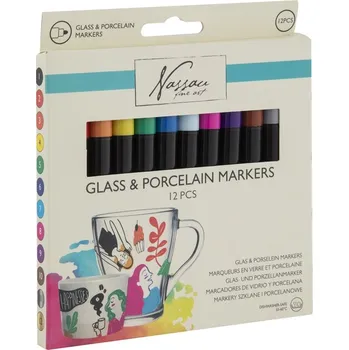 Sada popisovačů na sklo a porcelán 12 ks