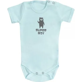 Kojenecký body Mamatti Kojenecké body krátký rukáv Bear - mátová - 80 (9-12m)