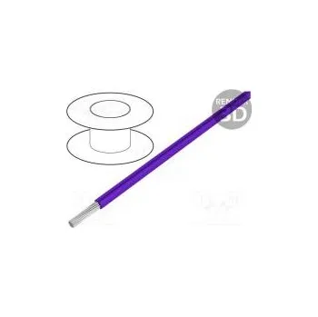 elektrický kabel Vodič HookUp Wire PVC lanko Cu 22AWG fialová PVC 150V 30,5m