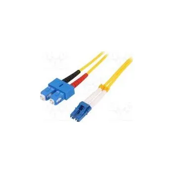 Síťový kabel Světlovodný patch cord OS2 LC/UPC,SC/UPC 3m LSZH žlutá
