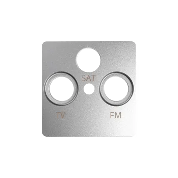 vypínač Kryt zásuvky anténní R+TV+SAT, Simon 82 82037-93, hliníková