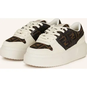 Dámské tenisky Fendi Dámské Plateau Sneakersy, tmavě hnědá / režná, 38