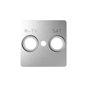 vypínač Kryt zásuvky anténní R+TV+SAT, Simon 82 82097-93, hliníková