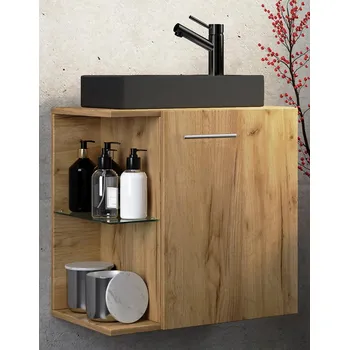 Koupelnový nábytek VCM 2dílné umyvadlo pro hosty Hausa BL, dub medový 487974