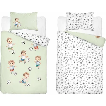Povlečení Detexpol Povlečení do postýlky 100x135 + 40x60 cm - Malí fotbalisti