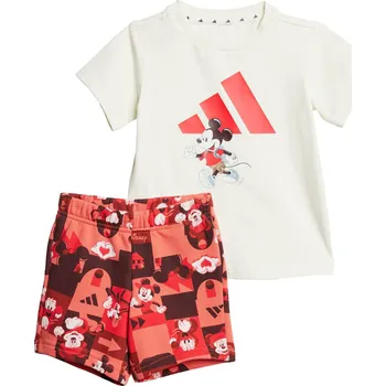 Dětská móda ADIDAS Dětská souprava ADIDAS DISNEY MICKEY MOUSE 9–12 MĚSÍCŮ BÍLÁ|ČERVENÁ