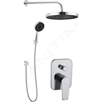 Sprchový set kielle Harmonia Sprchový set s baterií pod omítku, pro 2 spotřebiče, s příslušenstvím a tělesem, chrom, 20623SP40
