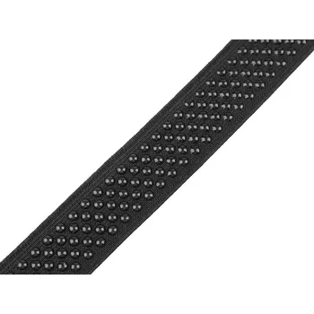 Pruženka šíře 25 mm se silikonem METRÁŽ - 2 černá