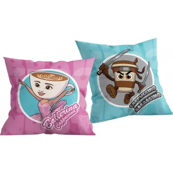 Dekorativní polštářek Halantex Dekorační polštářek 40x40 cm - Ballerina Cappuccina a Cappuccino Assassino