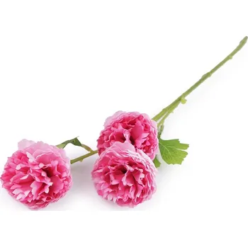 umělá květina Umělá pivoňka - 4 růžová
