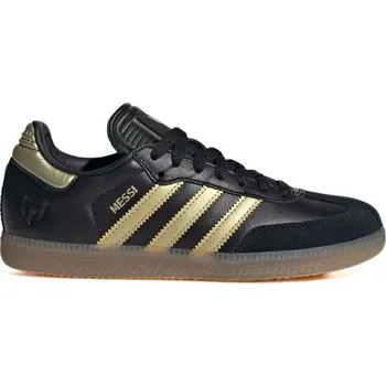 Dětská sálová obuv Adidas Samba Messi J JR6349 - core black/gold metallic/gum4 35