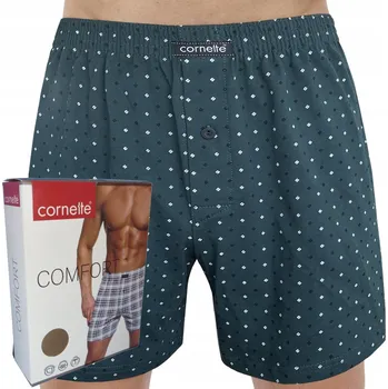 Pánské spodní prádlo Pánské boxerky Cornette Comfort 002/333 vel. M (46) volné bavlna zelené