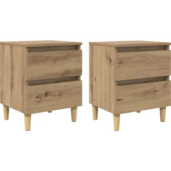 Noční stolek Skříňky pod postel 2 pcs Artisanový dub 40 x 35 x 50 cm