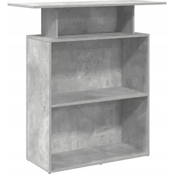 Konferenční stolek Recepční pult se zabudovanou deskou šedý 100 x 40 x 104 cm