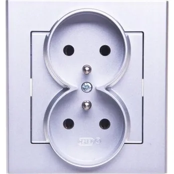 Elektrická zásuvka Elektrická Zásuvka Ospel , šedá