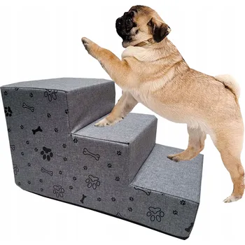 Schůdek SCHODY schůdky pro psa 3 STUPNĚ 30 cm STABILNÍ rampa plošina