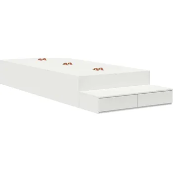 Postel vidaXL Rám postele s úložným prostorem Bílá 80 cm kompozitní dřevo [3335597]