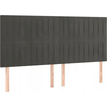 Čelo postele nastavitelné, světle šedé, 160 x 5 x 118/128 cm