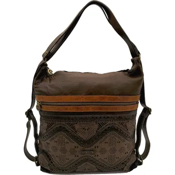 Kabelka Dámský batoh - kabelka Elenco 5051 hnědá Barva: hnědá, Velikost: 0