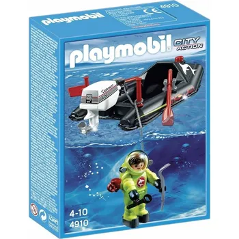 Stavebnice Playmobil Playmobil Playmobil 4910 Malý člun s hloubkovým potápěčem
