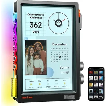 Digitální fotorámeček Multimediální informační displej Divoom Times Frame 25,4 x 13,97 x 2,51 cm 90100058275 černá 99X