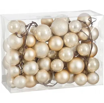 Vánoční dekorace Hladká Vánoční Koule vánoční koule 180 cm 68 ks