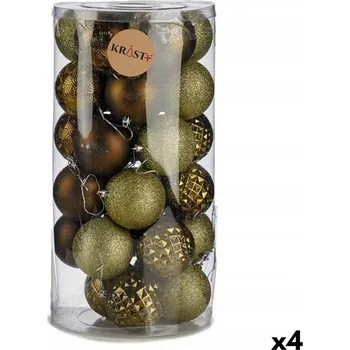 Vánoční dekorace Sada vánočních koulí Barva Zelená PVC 8 x 8,5 x 8 cm (4 Kusů)