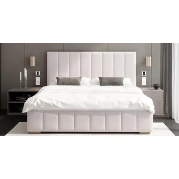 Postel Čalouněná postel AUSTIN 120x200cm Bílá Paris s úložným prostorem kovový rošt