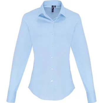 Dámská košile Premier Dámská popelínová elastická košile PR344 Velikost: 3XL, Barva: nebesky modrá