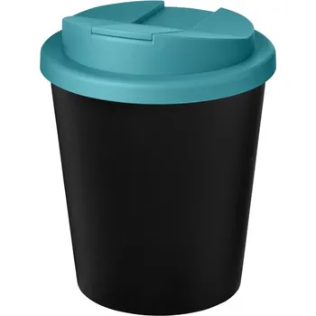 Termohrnek Hrnek z recyklátu o objemu 250 ml s víčkem odolným proti rozlití Americano® Espresso Eco - Černá / Vodní modrá