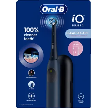 Elektrický zubní kartáček Oral-B elektrický zubní kartáček iO 2 Ocean Blue + cestovní pouzdro