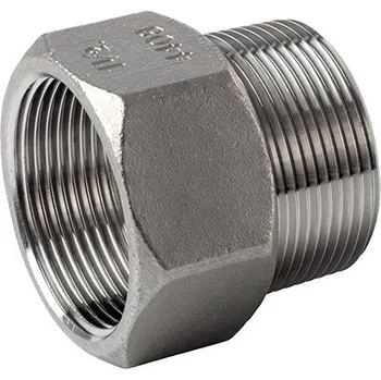 Fitinka Přechod NPT/BSPP nerezový závitový NEREZ adaptér - NPT vnitřní/BSPP vnější závit - INOX - NPT vni 1/2" x BSPP vně 1/2" NPT/BSPP