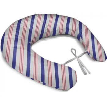 Polštář Sablio Těhotenský polštář Modročervené pruhy