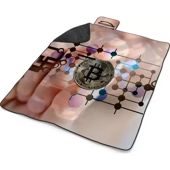 deka Sablio Plážová deka Bitcoin: 200x140 cm