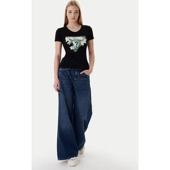 Dámská móda Guess T-Shirt W6RI35 J1314 Černá Slim Fit XS